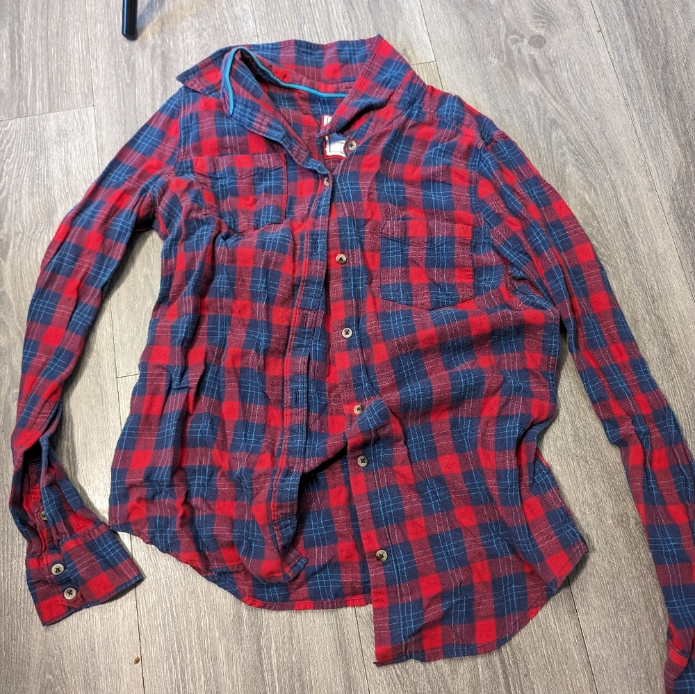 SO medium flannel blue red